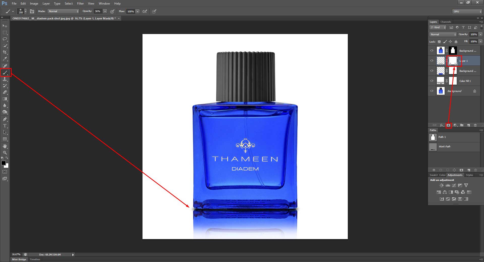 How to add Reflection Shadow in Photoshop