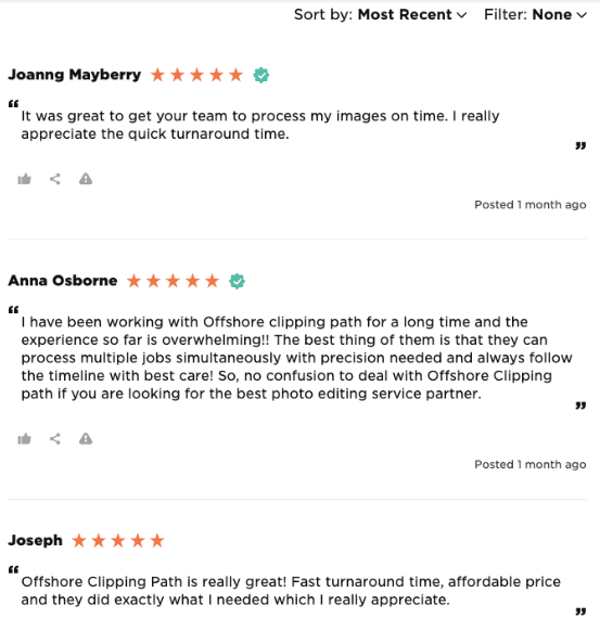 reviews we garnered at Reviews.io