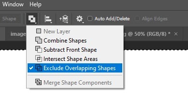 Exclude overlapping shapes