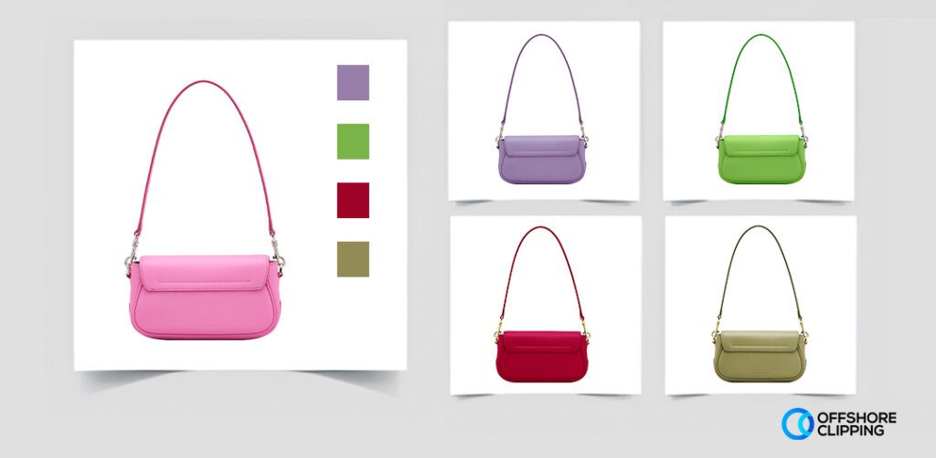 Color correction of clover shoulder bag 