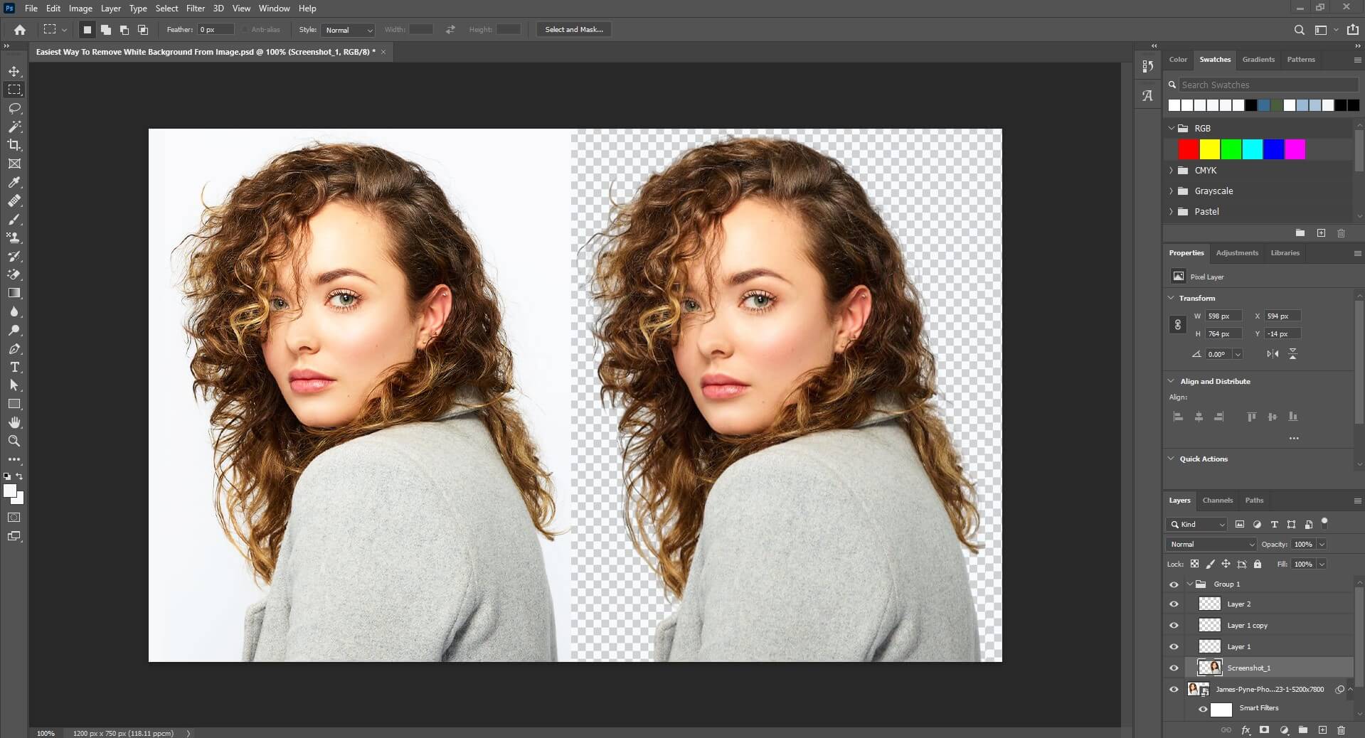 Remove White Background from Image by Photoshop