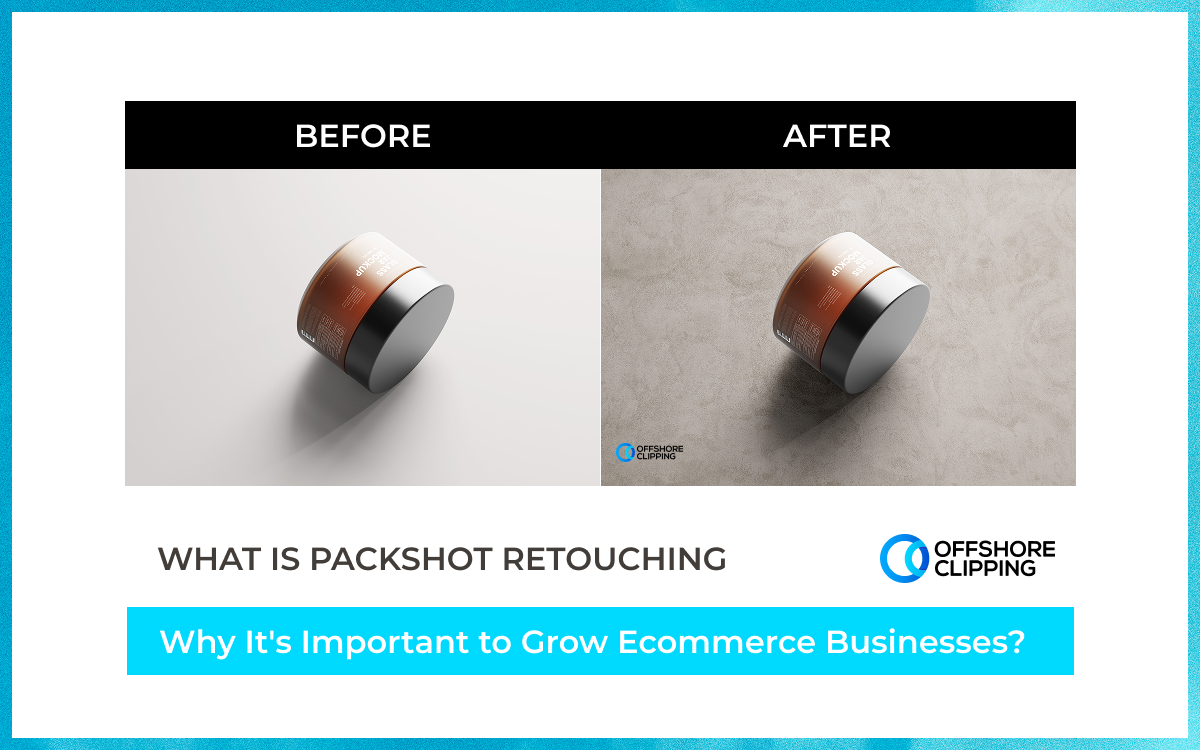 packshot retouching described, before and after image of a beauty product