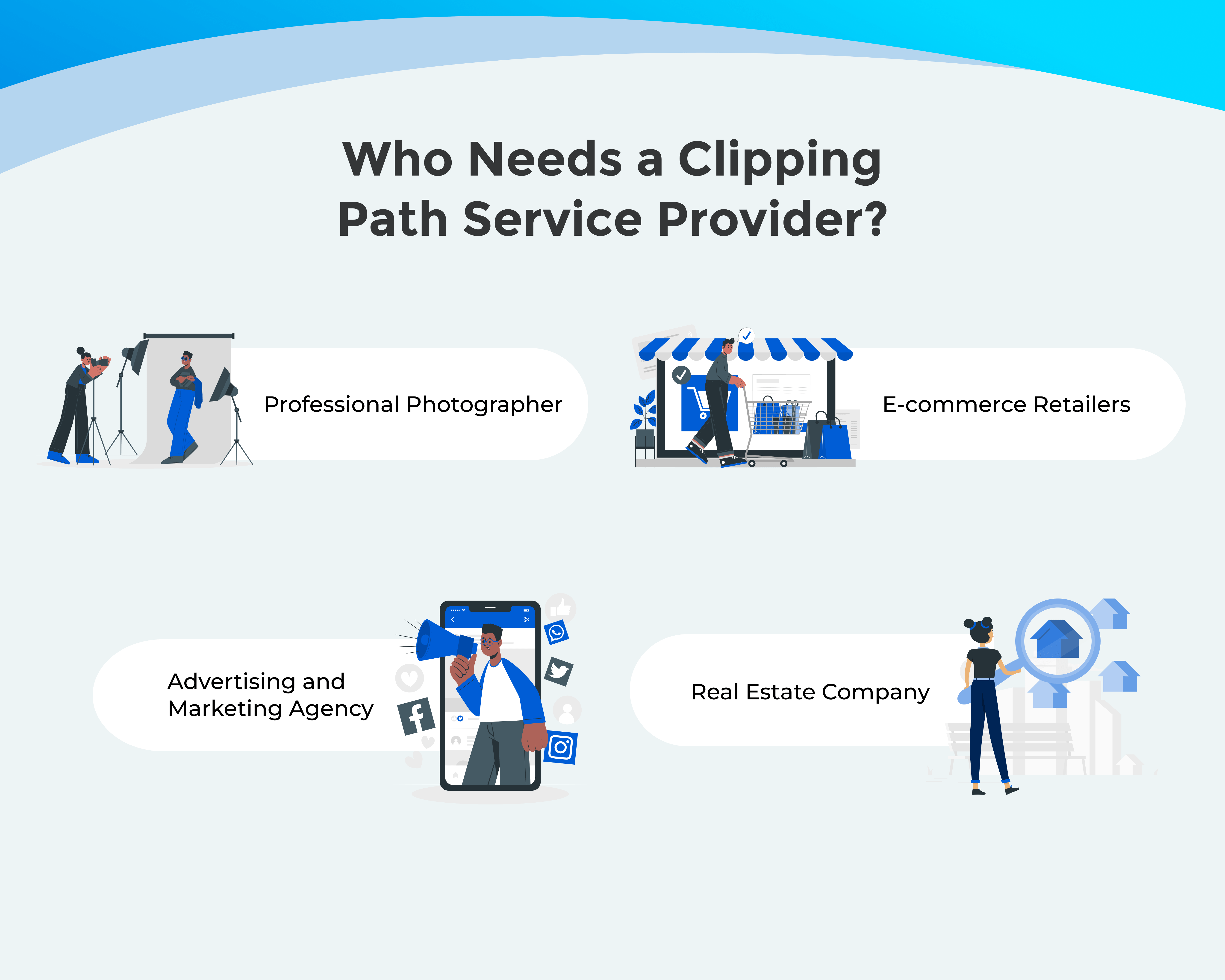 Who needs a clipping path service provider  - Infographic