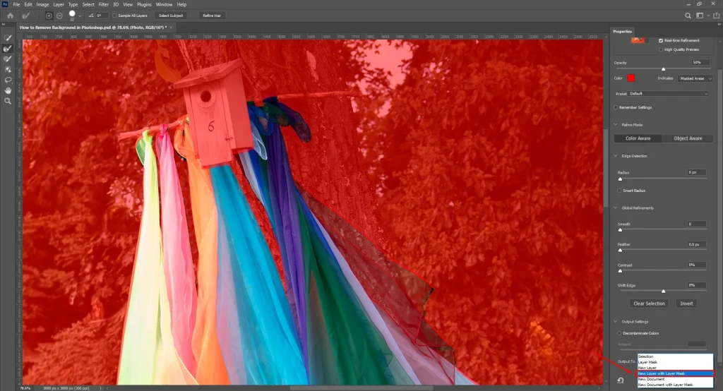 Remove the background using a layer mask