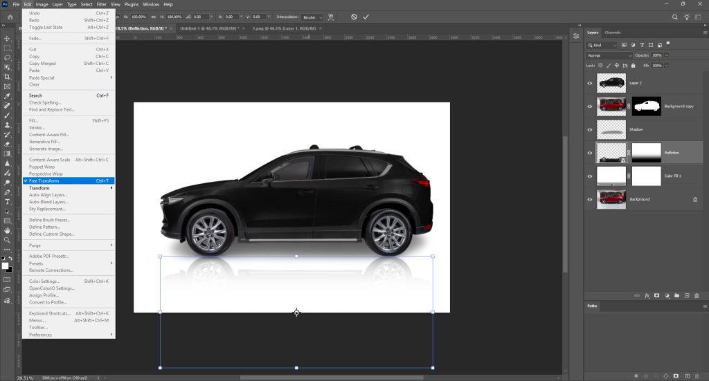 Select free transform