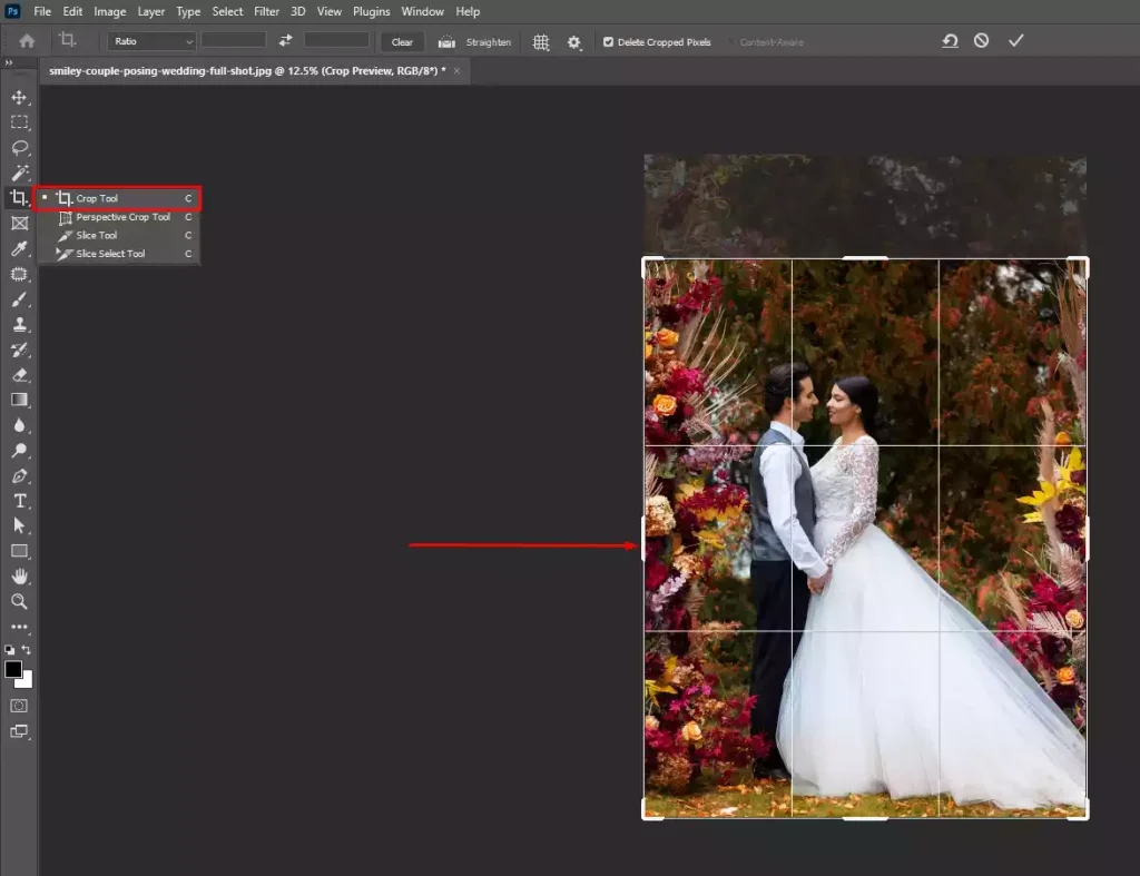 Crop and straighten the image
