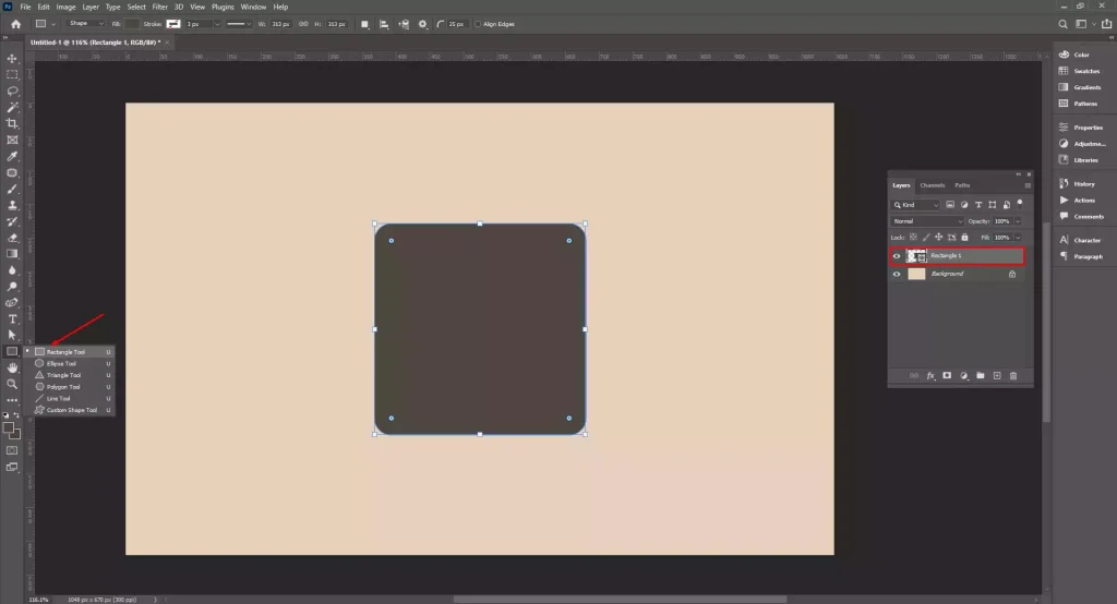 Add the base layer that will control the visible shape
