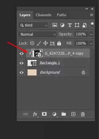 Click on create clipping mask