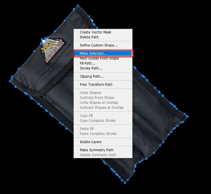 Convert path to selection make selection