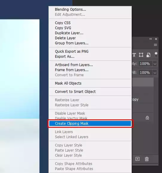 Create the clipping mask