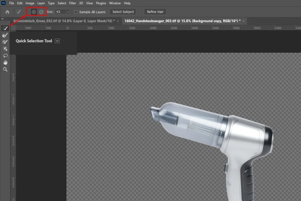 Invert the selection