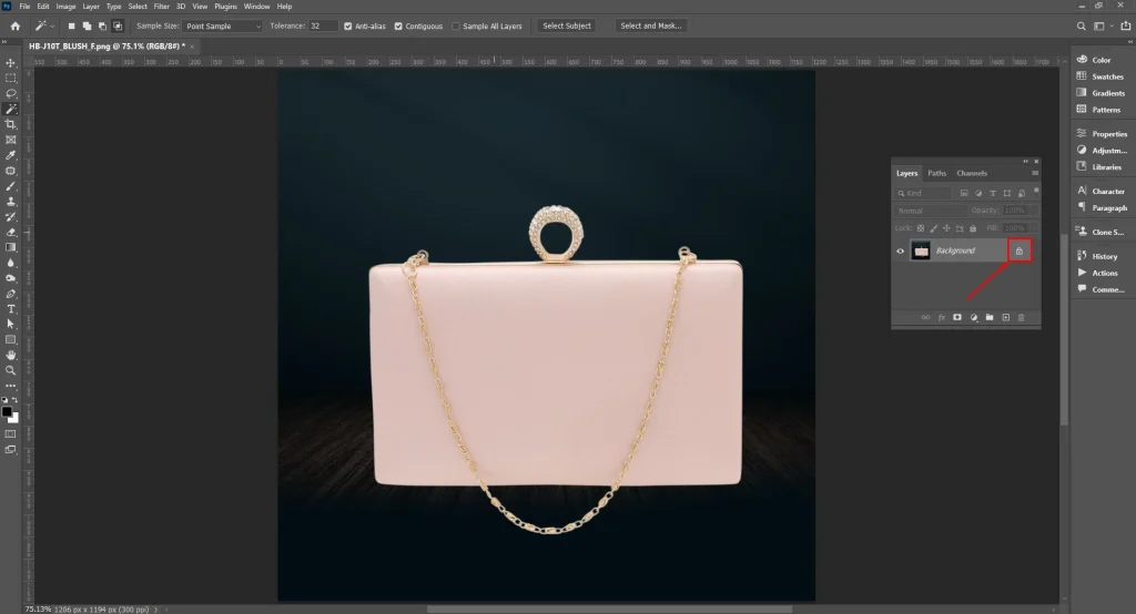 Open and unlock your image lock background