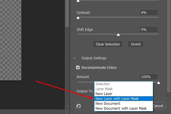 Output the selection