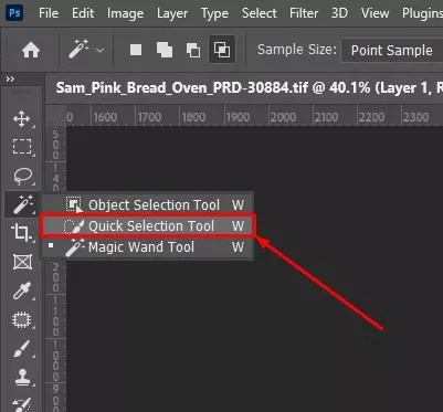 Quick selection tool