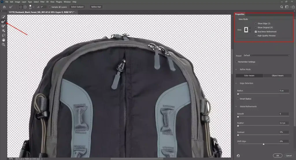 Refine the edges properties