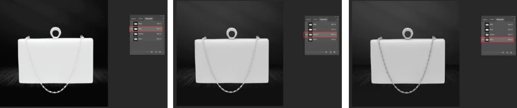 Select the channels with the most contrast