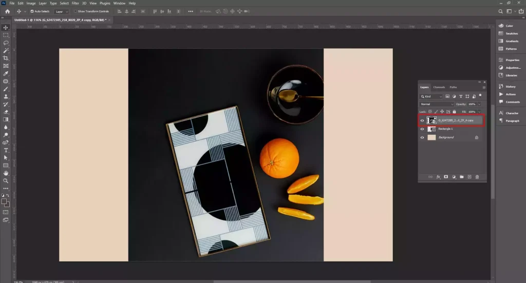 Select the image layer you want to clip