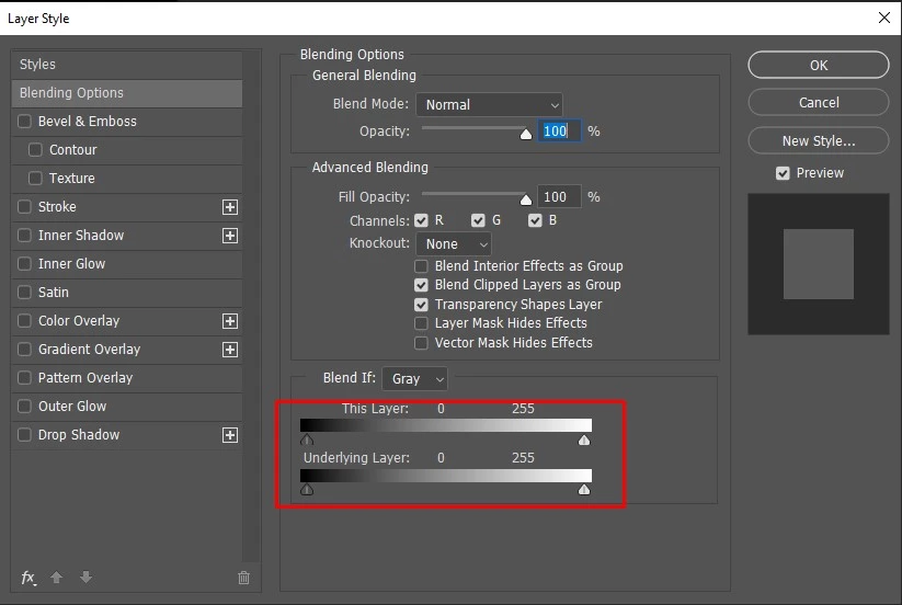 Use blend if sliders