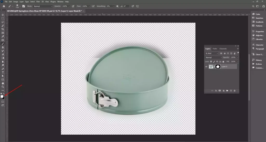 Use the brush tool with black to hide pixel