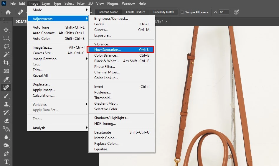 Color correct the packshot