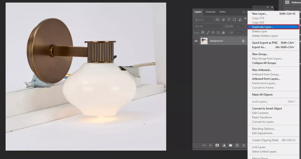 Import and duplicate the image