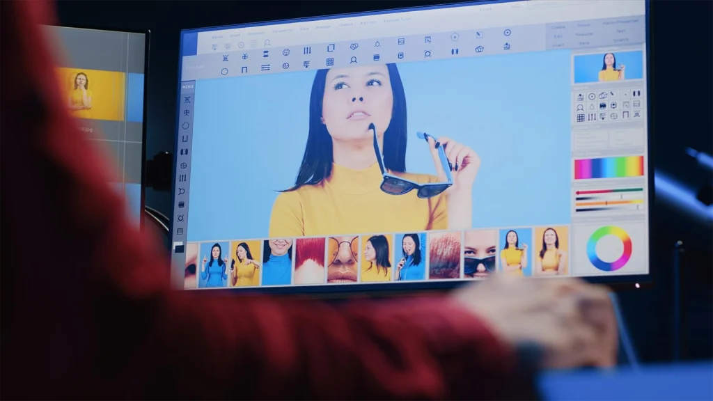 Professional photo editing in Adobe Photoshop using AI-powered editing tools