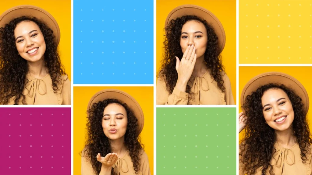 AI batch photo editing applied to multiple portrait images at the same time