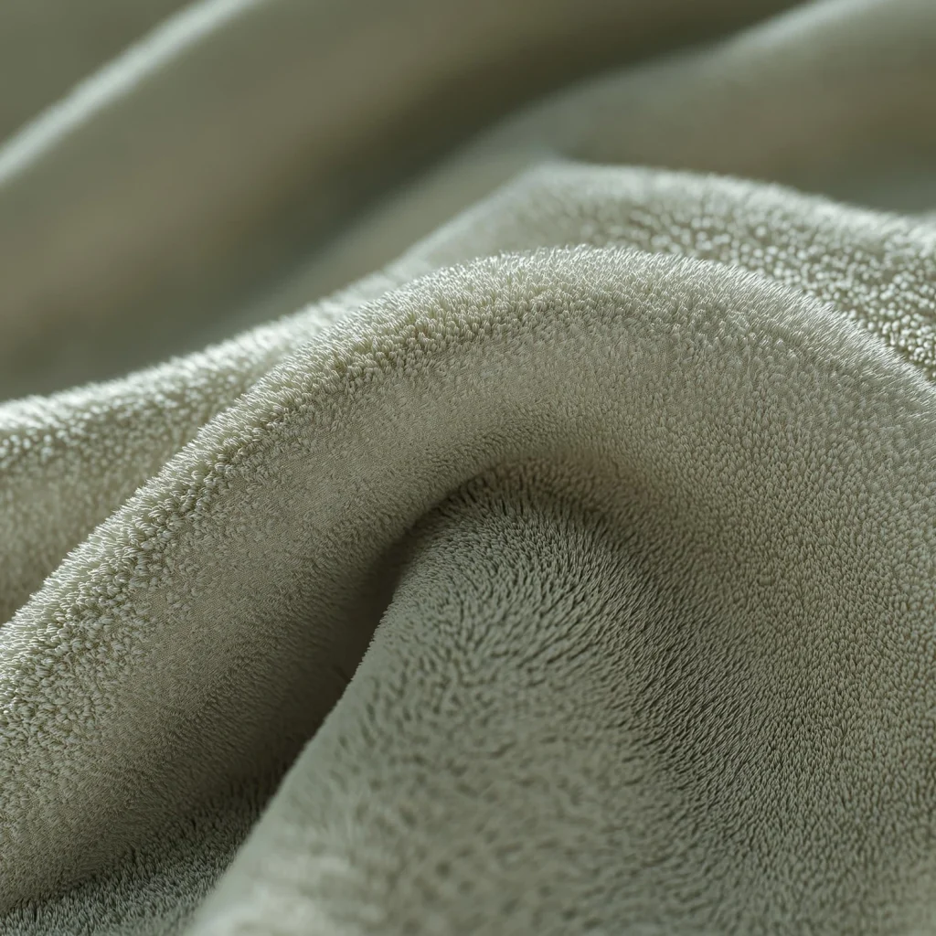 High-resolution close-up of soft fabric texture showing realistic material quality.