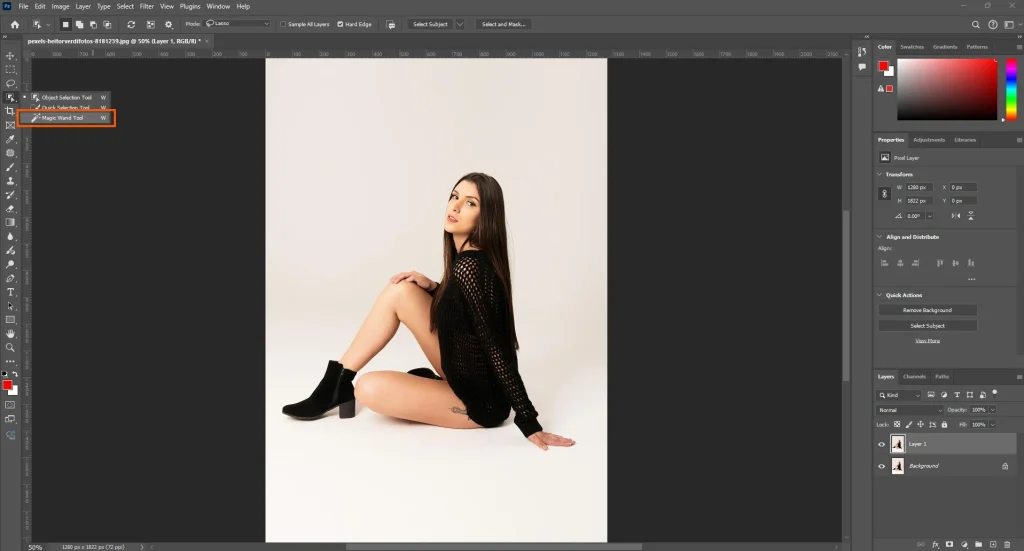 using-magic-wand-tool