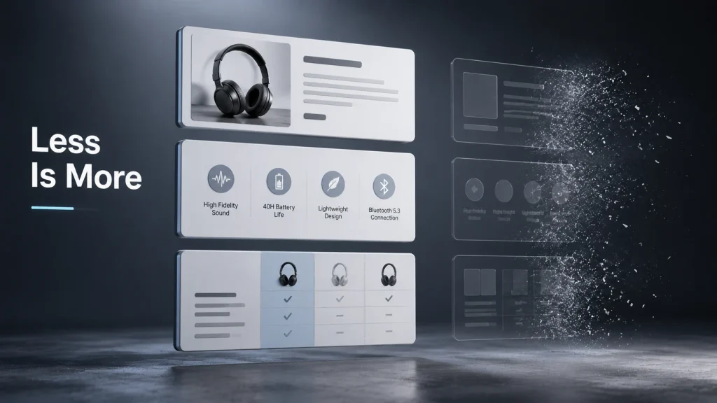 A+ Content modules showing a simple product page and comparison layout
