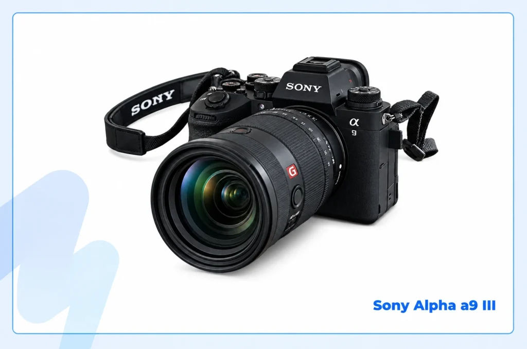 Sony Alpha a9 III full-frame camera with global shutter for elite sports photography