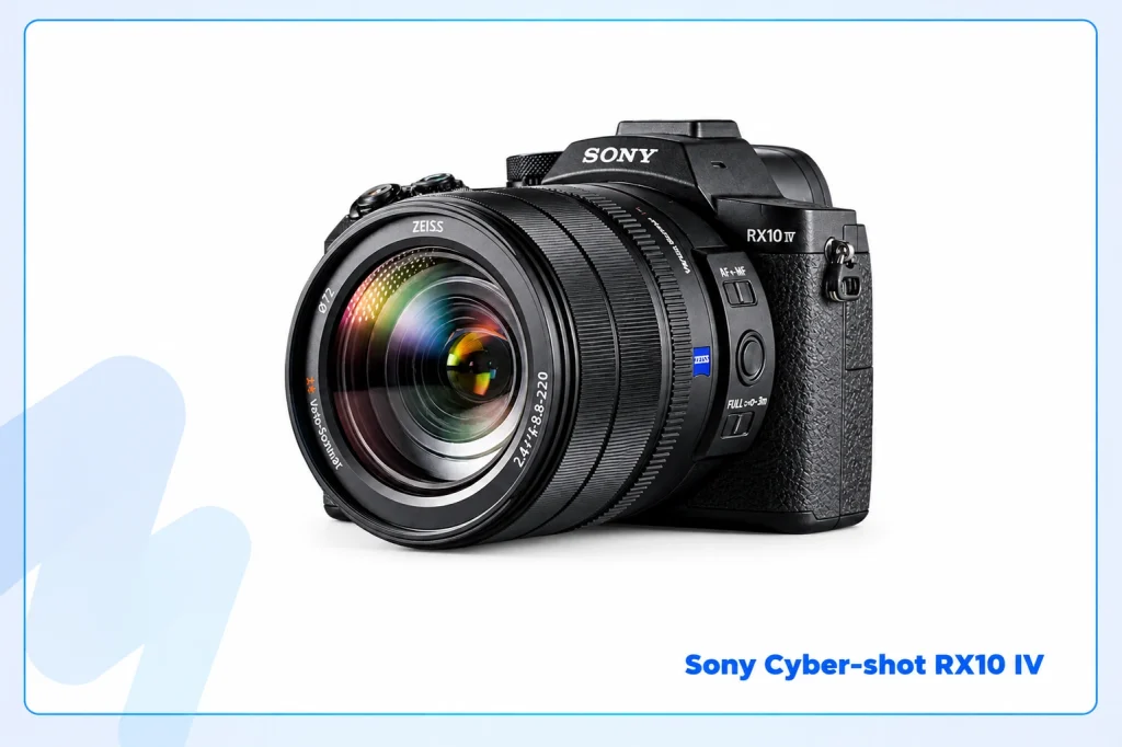 Sony Cyber-shot RX10 IV bridge camera with 24-600mm zoom lens for sports photography