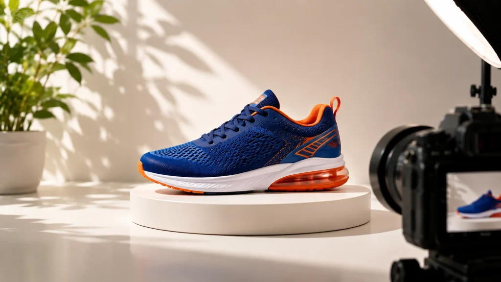 Product photography setup using consistent lighting for accurate and balanced colour